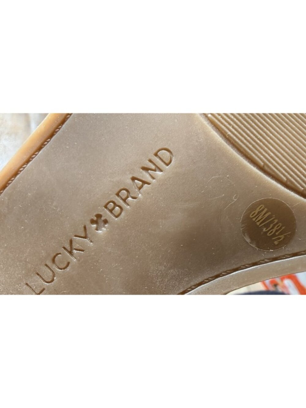 Lucky Brand Mahzan Leather Tan D'Orsay Booties Size 8M - Picture 5 of 6
